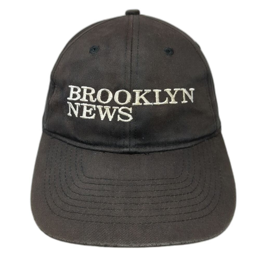 KC Brooklyn News Embroidered Baseball Cap Black One Size Strapback Hat Curved